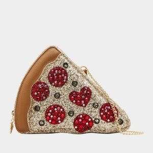 Betsey Johnson Kitsch Sauced Up Crossbody Bag Pizza Slice BJ36165M NWT (NIP)